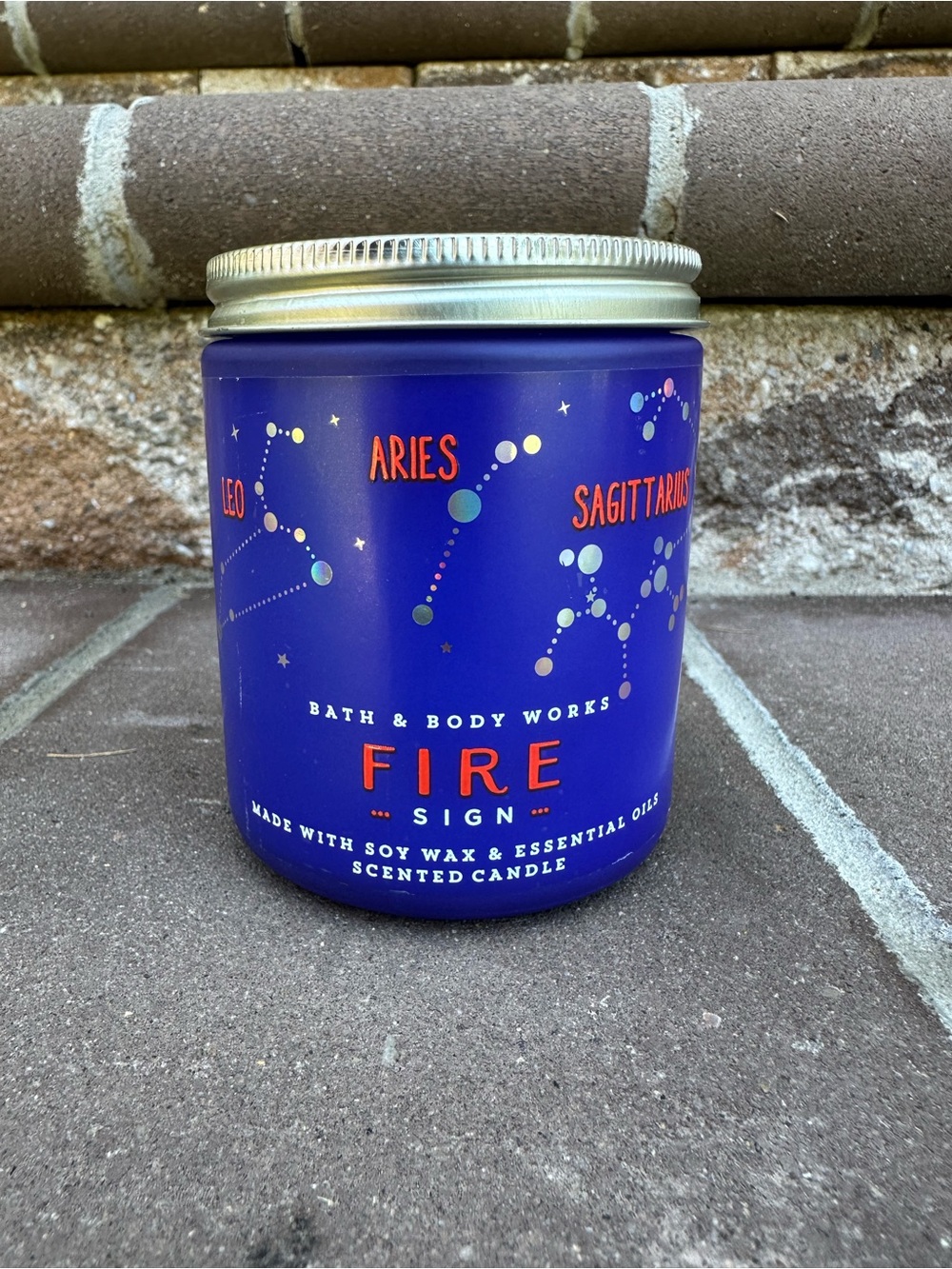 NWT Bath & Body Works FIRE Astrological Leo Sagittarius Aries 7 Oz Candle